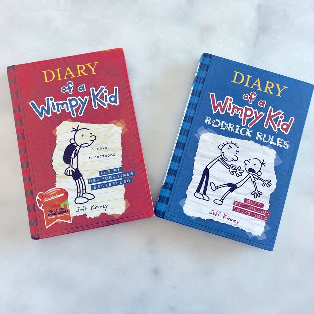 2 x Diary of a Wimpy Kid books